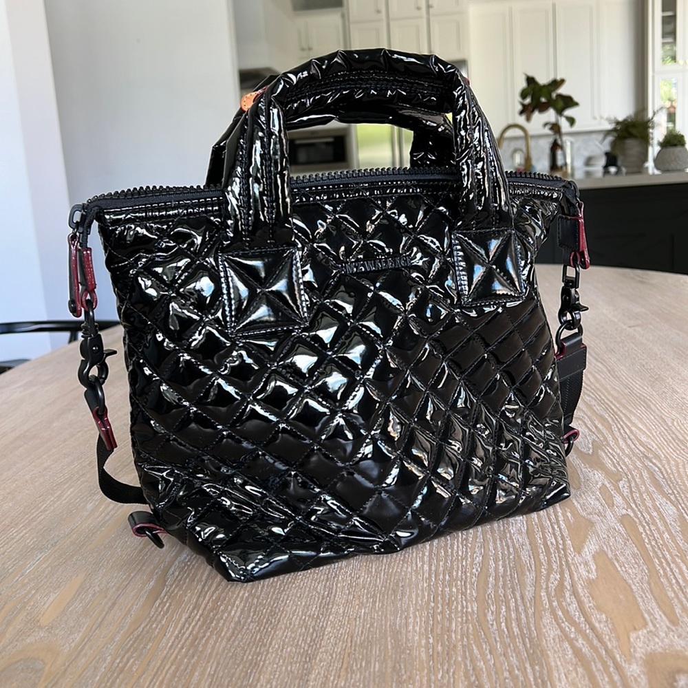 MZ Wallace Small Sutton in black lacquer